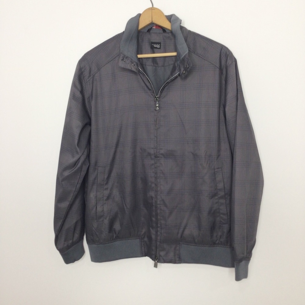 Tiger Woods Collection gray plaid jacket large
